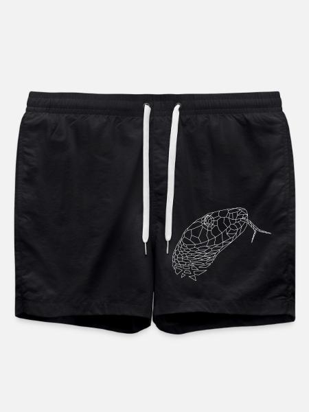 Schlange geometrisch - Badeshorts - Schwarz