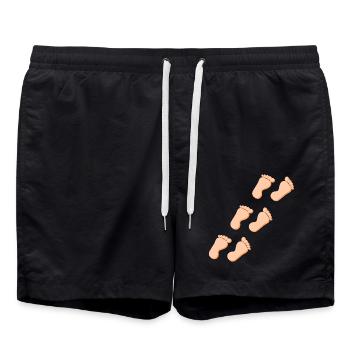 Fuß Füße Fußpflege Podologie Geschenk Geschenkidee - Badeshorts - Schwarz - Vorne - AI Model Male 185 light (185cm)