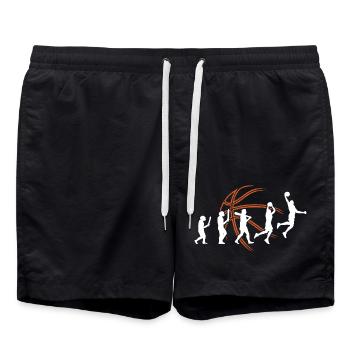 Basketball Spieler Dunking Basketballer Sequenz - Badeshorts - Schwarz - Vorne - AI Model Male 185 light (185cm)
