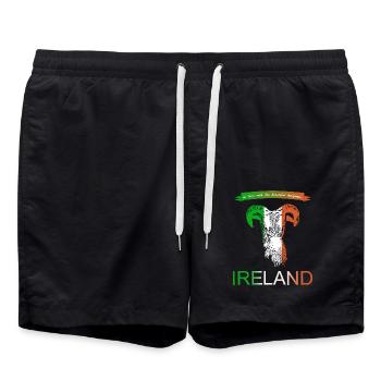 Irland Ireland Schafe - Badeshorts - Schwarz - Vorne - AI Model Male 185 light (185cm)
