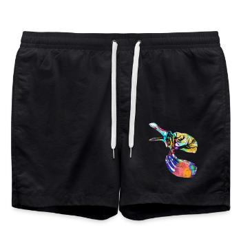 Kompetenter Gynäkologe Frauenheilkunde - Badeshorts - Schwarz - Vorne - AI Model Male 185 light (185cm)