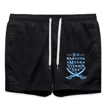 Lac de vitamines - Short de bain - noir - Devant - AI Model Male 185 light (185cm)