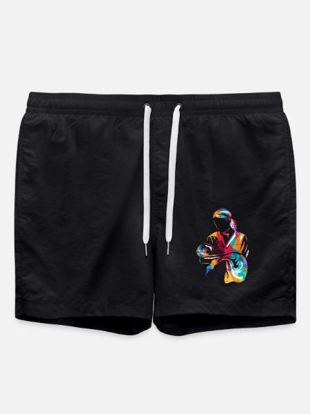 Herzliche Hebamme Geburtsklinik - Badeshorts - Schwarz