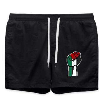 Freies Palästina Revolution - Badeshorts - Schwarz - Vorne - AI Model Male 185 light (185cm)