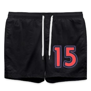 15. 15 ANS. 15e ANNIVERSAIRE. ANNIVERSAIRE 15 ANS. - Short de bain - noir - Devant - AI Model Male 185 light (185cm)