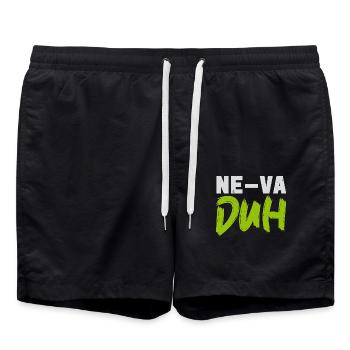 Neva -Duh Nevada USA Amerika Nevadan Carson City - Badeshorts - Schwarz - Vorne - AI Model Male 185 light (185cm)