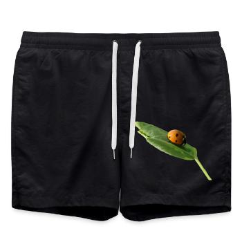 Glückskäferchen Marienkäfer ohne text - Badeshorts - Schwarz - Vorne - AI Model Male 185 light (185cm)