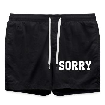 Sorry - Badeshorts - Schwarz - Vorne - AI Model Male 185 light (185cm)