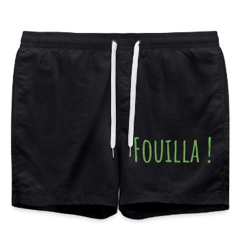 Fouilla vert - Short de bain - noir - Devant - AI Model Male 185 light (185cm)