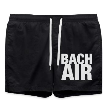 Johann Sebastian Bach Air T-shirt funny saying - Swim Trunks - black - Front - AI Model Male 185 light (185cm)