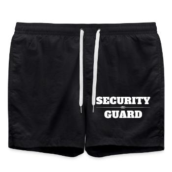 Security Guard - Badeshorts - Schwarz - Vorne - AI Model Male 185 light (185cm)