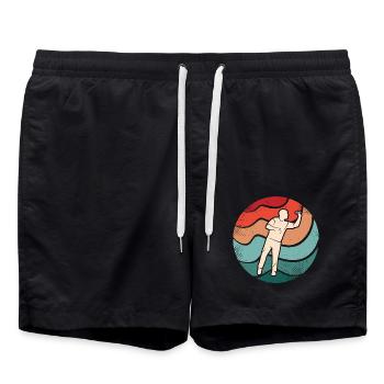 Dart Spieler Dartspiel Dartscheibe Dartspieler - Badeshorts - Schwarz - Vorne - AI Model Male 185 light (185cm)