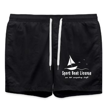 sport boat license drift - Badeshorts - Schwarz - Vorne - AI Model Male 185 light (185cm)