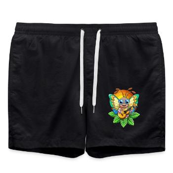 Lustige Schmetterling Cartoon Sommer Strand Sonnenbrille - Badeshorts - Schwarz - Vorne - AI Model Male 185 light (185cm)