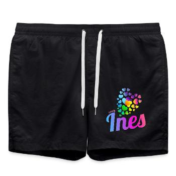 Ines Geburtstag Inés - Badeshorts - Schwarz - Vorne - AI Model Male 185 light (185cm)