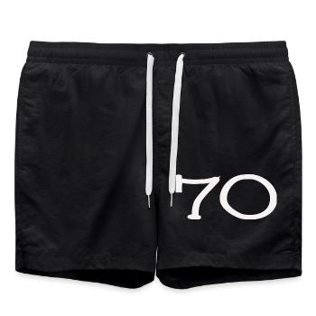 ALLES GUTE ZUM GEBURTSTAG. ALLES GUTE ZUM GEBURTSTAG. JAHRESTAG. - Badeshorts - Schwarz - Vorne - AI Model Male 185 light (185cm)