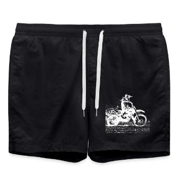enduro weiss - Badeshorts - Schwarz - Vorne - AI Model Male 185 light (185cm)