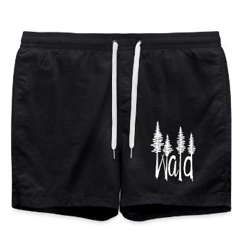 Forest - Swim Trunks - black - Front - AI Model Male 185 light (185cm)