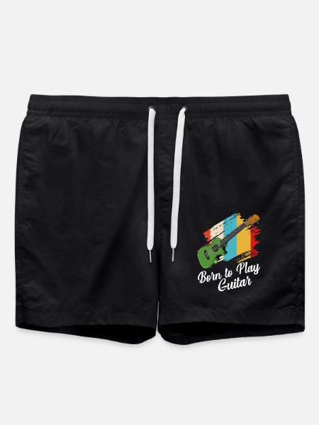 Born to play the guitar - Swim Trunks - black