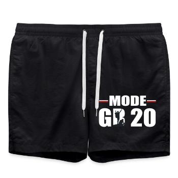 Wandermodus GR 20 Korsika Wandern - Badeshorts - Schwarz - Vorne - AI Model Male 185 light (185cm)