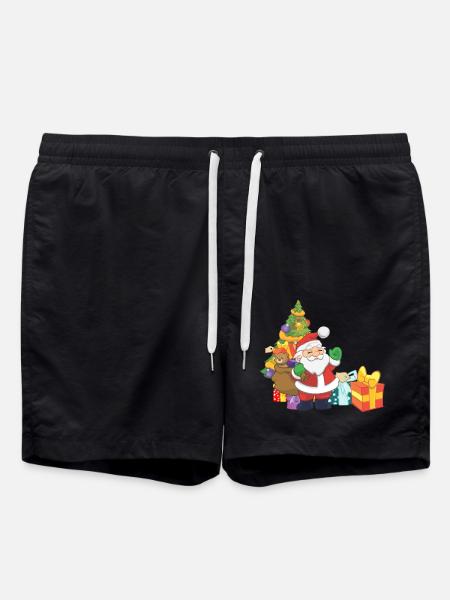 Weihnachtsmann - Badeshorts - Schwarz
