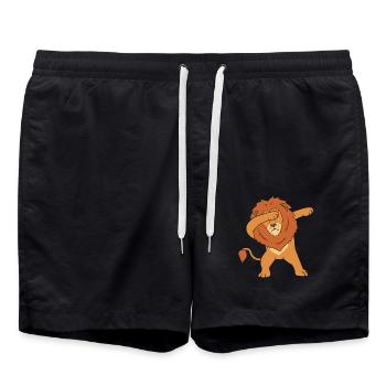 Löwe Dab - Badeshorts - Schwarz - Vorne - AI Model Male 185 light (185cm)