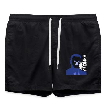 Stolzer Präsident Andrzej Duda - Badeshorts - Schwarz - Vorne - AI Model Male 185 light (185cm)