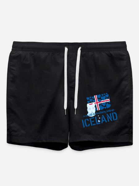 Iceland fox - Badeshorts - Schwarz