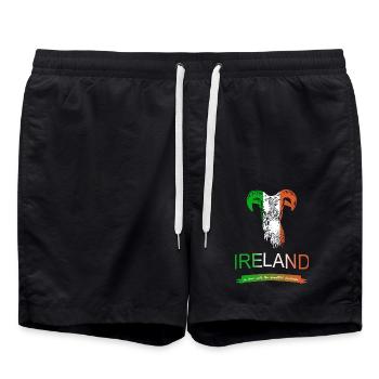 Irland Ireland sheep - Badeshorts - Schwarz - Vorne - AI Model Male 185 light (185cm)