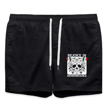 Rejoice in Remembrance Dia de Muertos - Badeshorts - Schwarz - Vorne - AI Model Male 185 light (185cm)