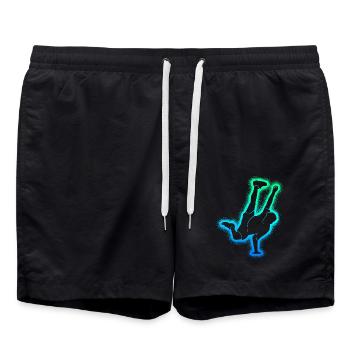 Breakdance Tanz Breakdancer Kinder Breakdancing - Badeshorts - Schwarz - Vorne - AI Model Male 185 light (185cm)