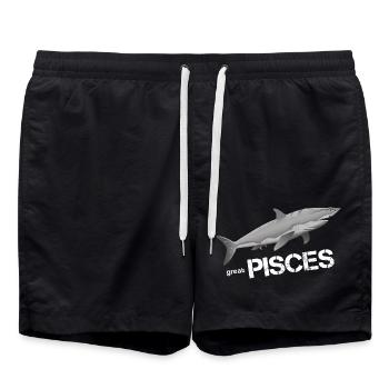 Fische Sternzeichen Fische Pisces - Badeshorts - Schwarz - Vorne - AI Model Male 185 light (185cm)
