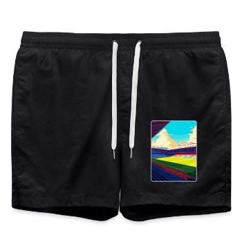 Selhurst Park Stadium Travel Poster Souvenir WPA - Swim Trunks - black - Front - AI Model Male 185 light (185cm)