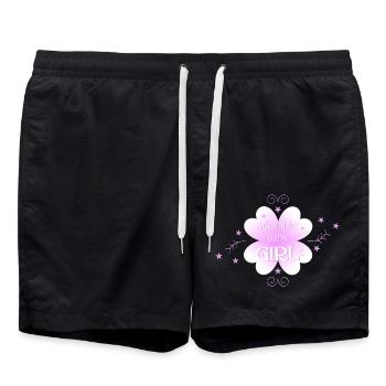 baby girl - Badeshorts - Schwarz - Vorne - AI Model Male 185 light (185cm)