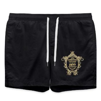 1977 - Badeshorts - Schwarz - Vorne - AI Model Male 185 light (185cm)