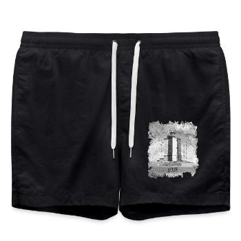 UTÖ LIGHTHOUSE KLEIDUNG UND GESCHENKIDEEN - 160 Produkte - Badeshorts - Schwarz - Vorne - AI Model Male 185 light (185cm)
