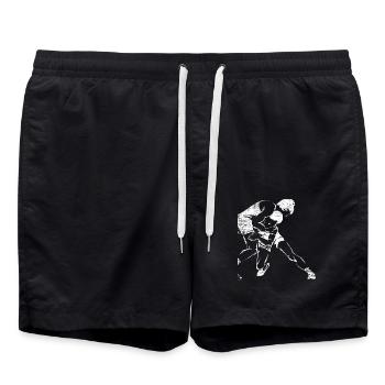 Unbeugsamer Ringkämpfer Griffkampf - Badeshorts - Schwarz - Vorne - AI Model Male 185 light (185cm)
