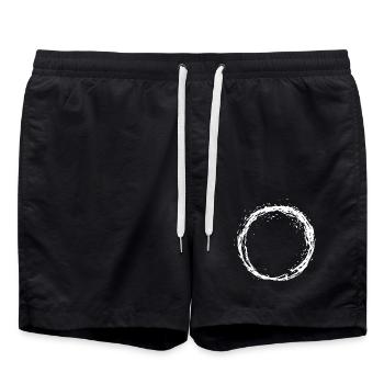 Kreis Design variante Linie Geschenk - Badeshorts - Schwarz - Vorne - AI Model Male 185 light (185cm)