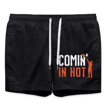 Comin' In Hot Blowpipe Glasbläser Glasbläser - Badeshorts - Schwarz - Vorne - AI Model Male 185 light (185cm)