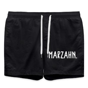 Marzahn Berlin Bezirk Fancy - Badeshorts - Schwarz - Vorne - AI Model Male 185 light (185cm)