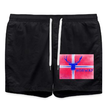 Norway wildlife - Badeshorts - Schwarz - Vorne - AI Model Male 185 light (185cm)