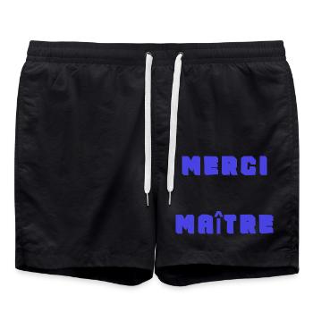VIELEN DANK. DANKE. VIELEN DANK. JAHRESTAG. GEBURT. - Badeshorts - Schwarz - Vorne - AI Model Male 185 light (185cm)