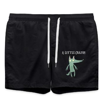 Work job sayings workhorse office humor wolves - Swim Trunks - black - Front - AI Model Male 185 light (185cm)