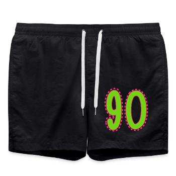 90. 90 ANS. 90e ANNIVERSAIRE. ANNIVERSAIRE 90 ANS. - Short de bain - noir - Devant - AI Model Male 185 light (185cm)