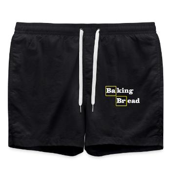 Brotbacken Lustig - Badeshorts - Schwarz - Vorne - AI Model Male 185 light (185cm)