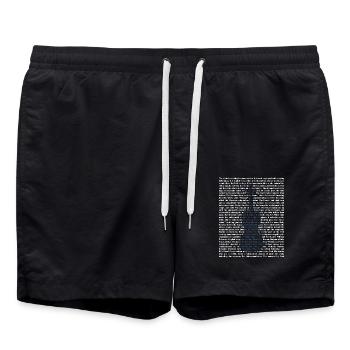 Geige Geigerin - Badeshorts - Schwarz - Vorne - AI Model Male 185 light (185cm)