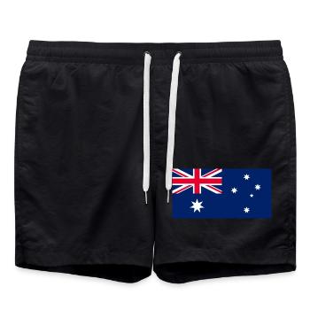 Australien - Badeshorts - Schwarz - Vorne - AI Model Male 185 light (185cm)