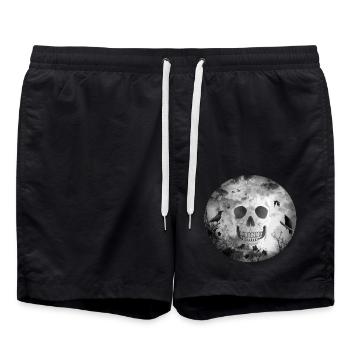 Gothic black dark GOTH - Badeshorts - Schwarz - Vorne - AI Model Male 185 light (185cm)