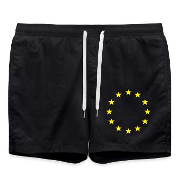 europa - Badeshorts - Schwarz - Vorne - AI Model Male 185 light (185cm)