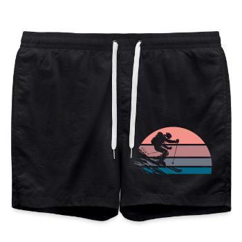 Powderday - Badeshorts - Schwarz - Vorne - AI Model Male 185 light (185cm)